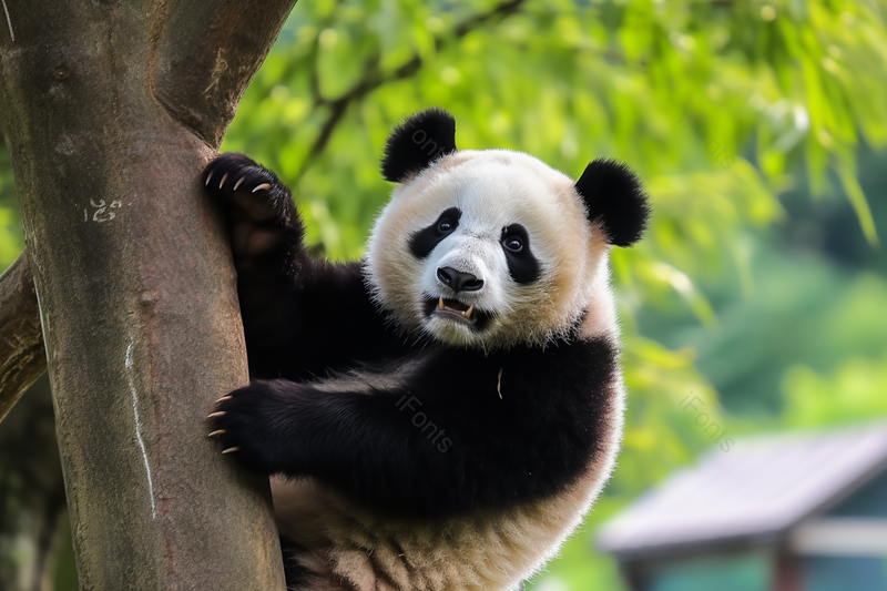 海报设计背景广告设计素材元素在树上的大熊猫,高清,摄影图,摄影图片,图片大全,摄影图免费下载